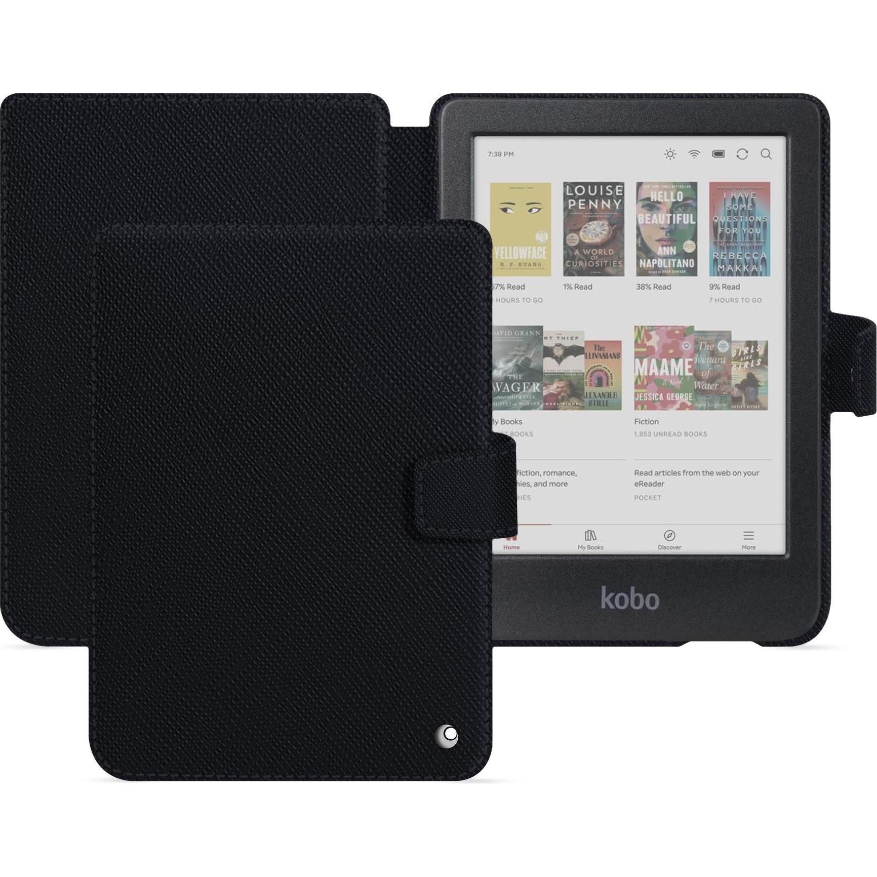 Noreve Lederschutzhülle Kobo Clara 2E (Kobo Clara 2e), Tablet Hülle, Schwarz
