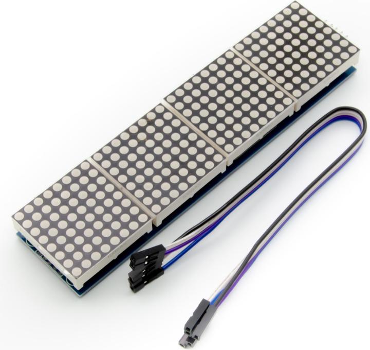 Produktbild Purecrea 4 Module mit 8x8 LED Dot Matrix 32x8 Blau mit MAX7219 für Display
