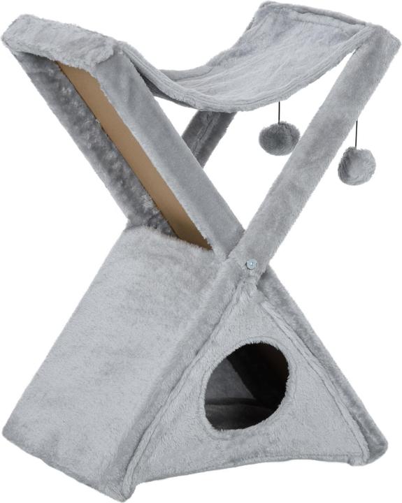 Image du produit PawHut Tour pour chats avec grotte et hamac (65 cm, Gris)