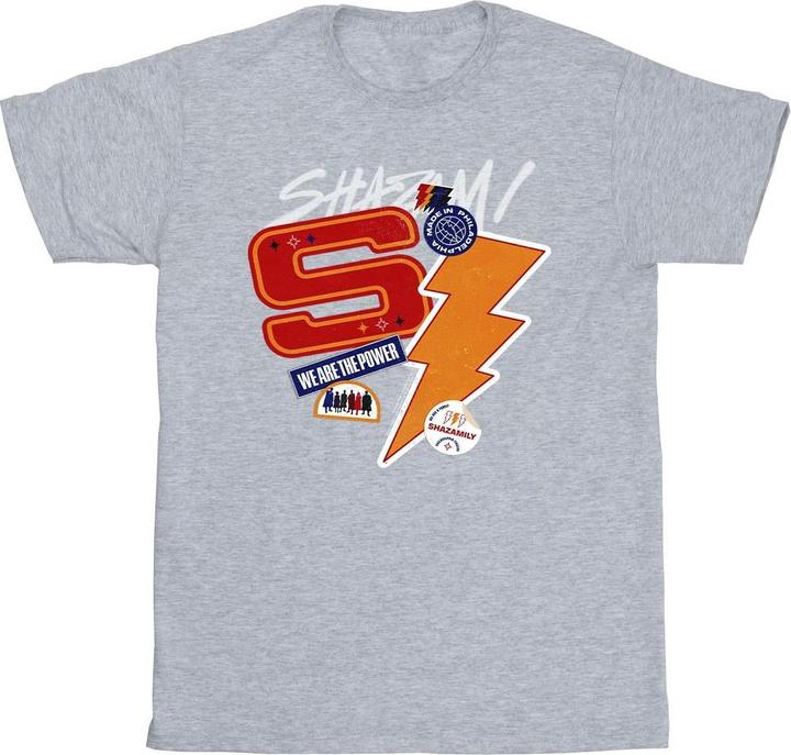 Actual product image Mens Shazam Fury Of The Gods Sticker Spam T-Shirt (XXL)