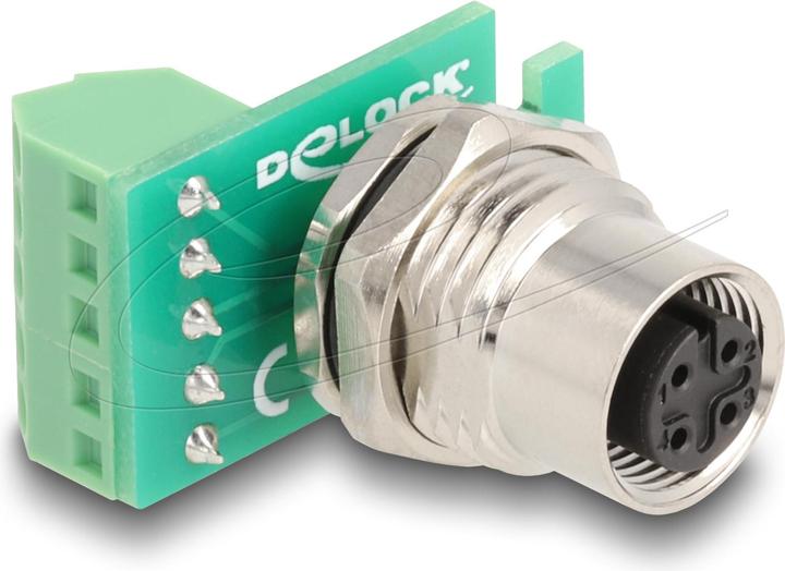 Image du produit Delock Module de transfert M12 Adaptateur 4 broches A-codé femelle à 5