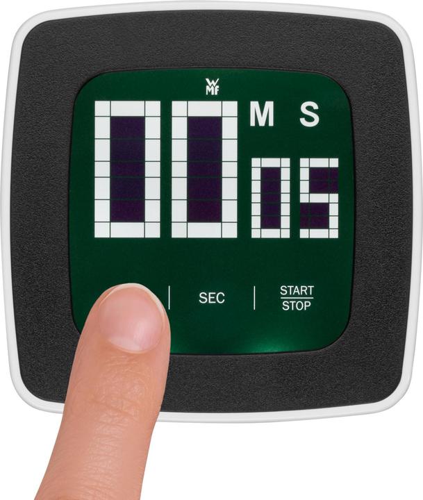 Produktbild WMF Eieruhr Kurzzeitwecker digital 7,5x7,5cm Küchentimer Edelstahl schwarz