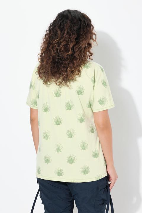 Produktbild Ulla Popken T-Shirt, Pfauen, Oversized, V-Ausschnitt, Halbarm (50, 52)