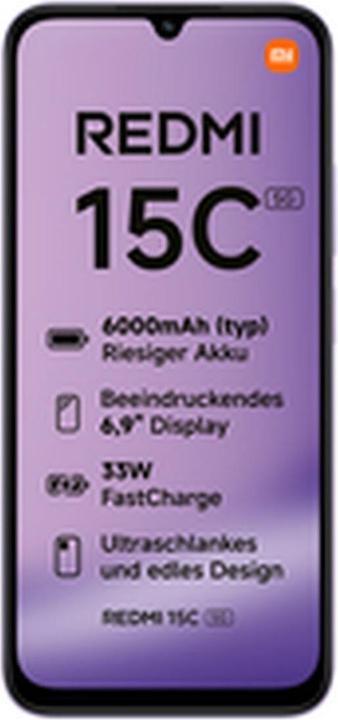 Actual product image Xiaomi Redmi 15C 5G (128 GB, Dusk purple, 6.90", Dual SIM, 5G)