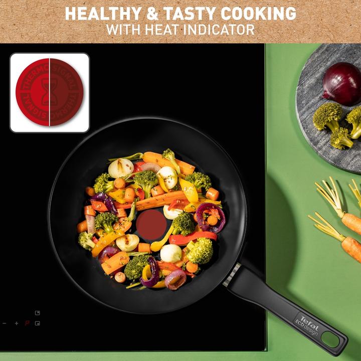 Produktbild Tefal Renew Black Keramische Wokpan - 28 cm - Inductie (Wok Pfanne, Aluminium, 28 x 10.05 cm)