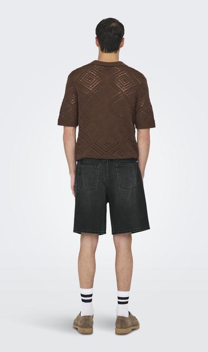 Immagine prodotto Only & Sons ONSFADE Mittlere Taille Locker geschnitten Shorts Jeans-Shorts (L)