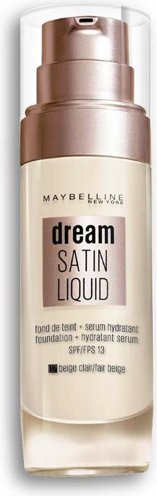 Actual product image Maybelline New York Dream Satin Fluide Foundation 02 Fair Beige Spf13 30ml (Fair Beige)