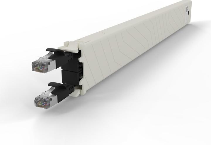 Productafbeelding PATCHBOX één / Cassette / 8RU / Cat 6A, STP, 0,8 m, zwart (U/FTP, CAT6a, 0.80 m)