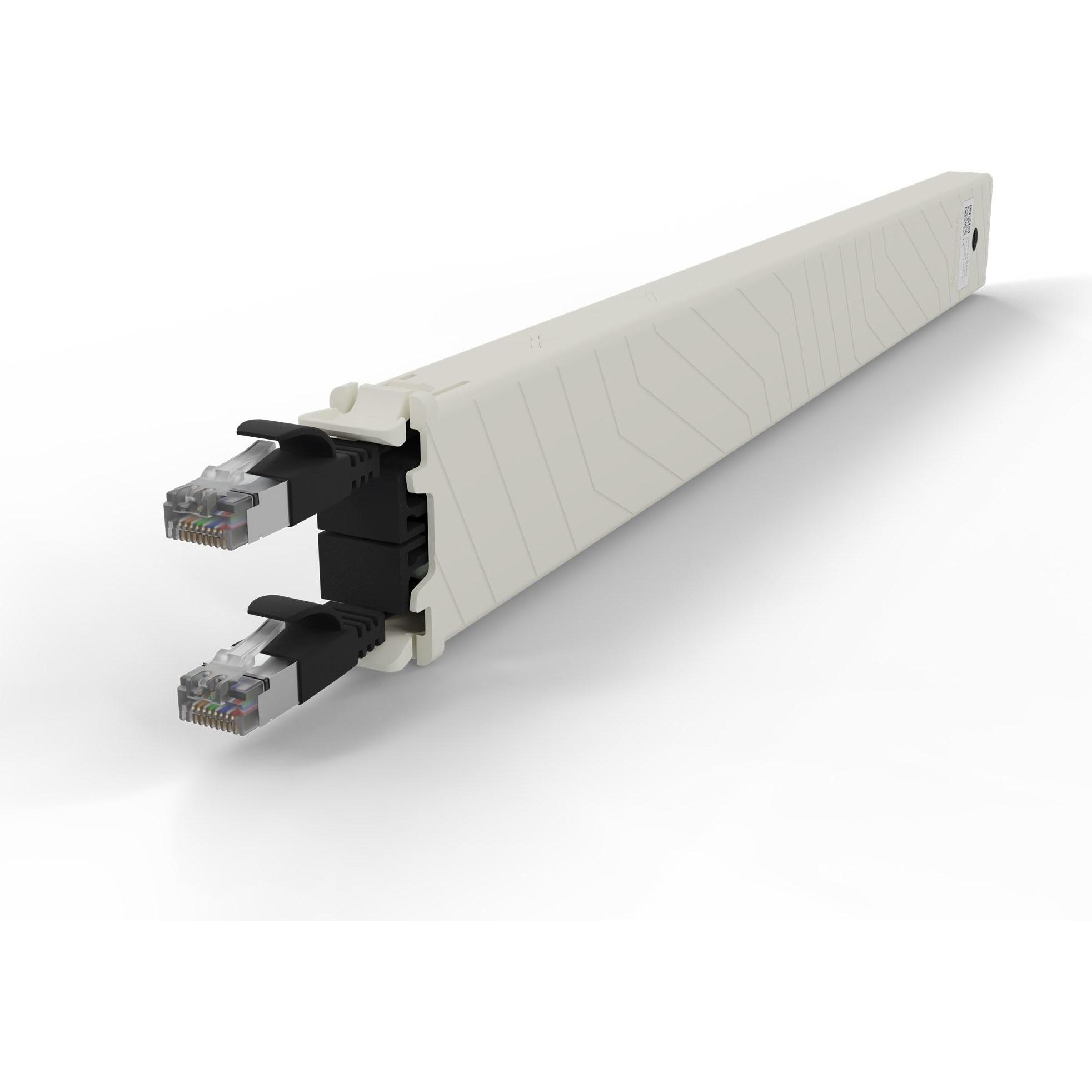 Thumbnail - PATCHBOX one / Cassette / 8RU / Cat 6A, STP, 0.8 m, Schwarz (STP, CAT6a, 0.80 m), Netzwerkkabel