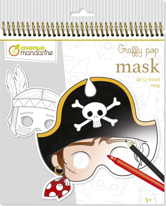 Immagine prodotto Avenue Mandarine Maschera da colorare libro Graffy Pop