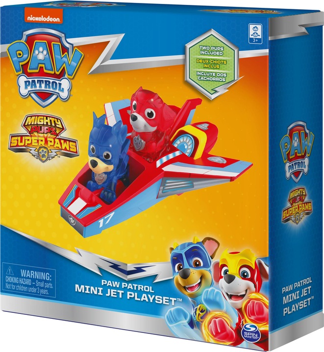 Produktbild Spin Master Mighty Pups Super PAWs Mini-Jet-Spielset mit 2 Minifiguren, für Kinder ab 3 Jahren