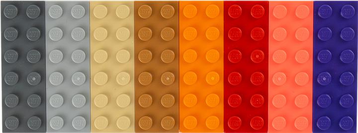 Actual product image LEGO 2x6 high bricks 2456 pieces 500x colors colorful (2456, LEGO Accessories)