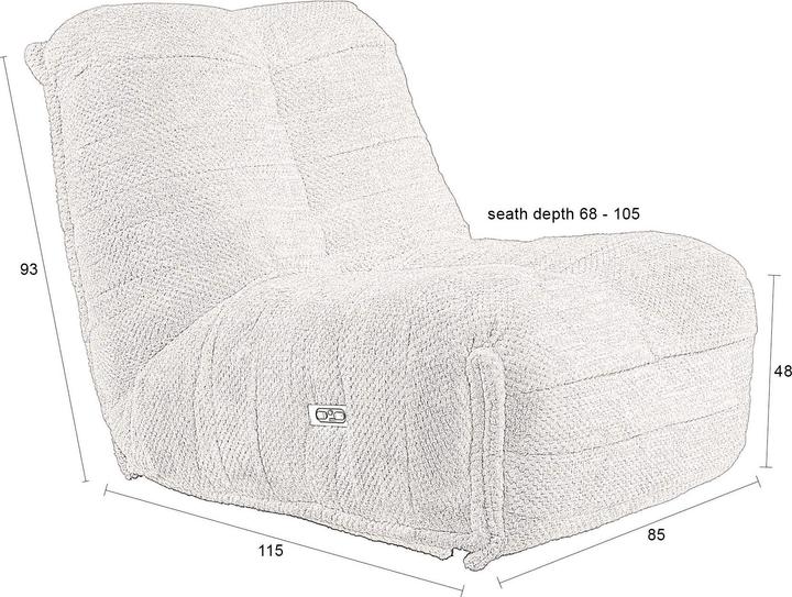 Actual product image Dutchbone Hamilton Lounge Chair Recliner