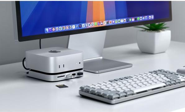 Actual product image Satechi Mac Mini M4 Stand & Hub with SSD Enclosure (USB-C, 5 Ports)