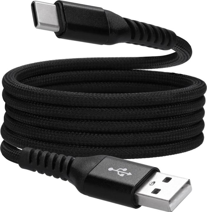 Produktbild Mobiparts USB-A to USB-C Magnetic Braided Cable 1m Black (1 m)
