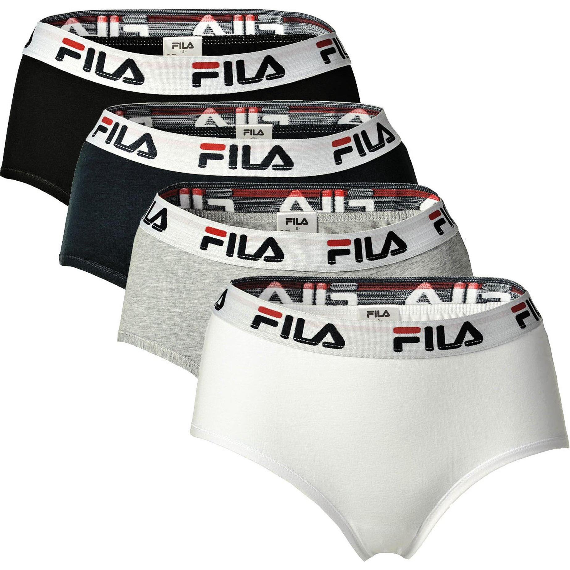 FILA, Damen, Unterhosen, Panty Sportlich Bequem sitzend, Mehrfarbig, (XL, 4er Pack)