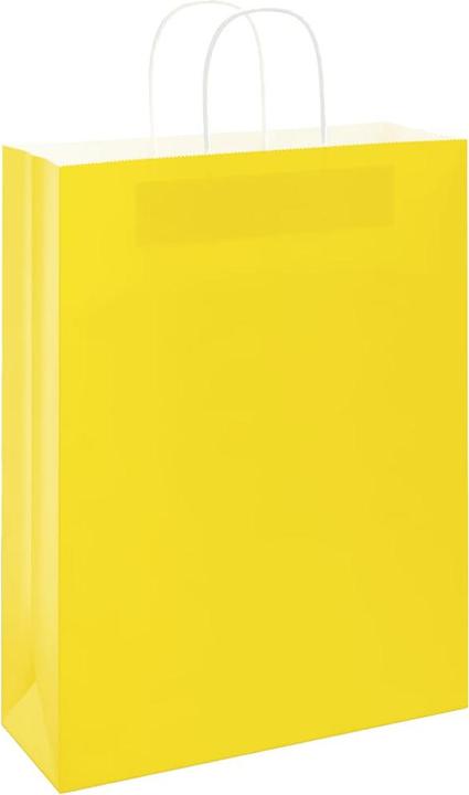 Actual product image VidaXL Kraft paper bags 50 pcs. with handle yellow 15x8x21 cm paper bag (Gift bag, 50 x)