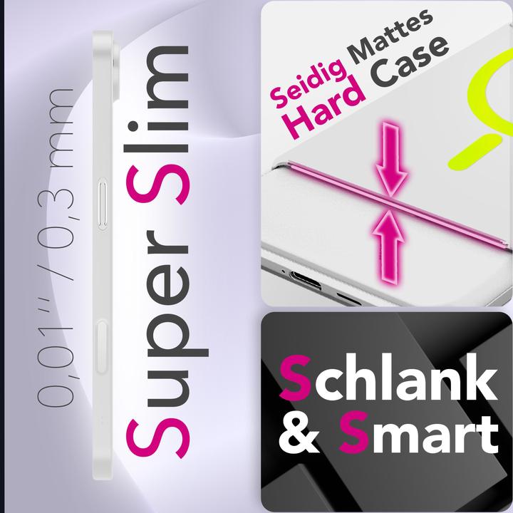 Produktbild Nalia MagSafe Cover "Thinix Glow" - 0,3mm Extrem Dünn, Leuchtender Magnet Ring - Ultra-Slim Hard Case (Apple iPhone 17 Pro)