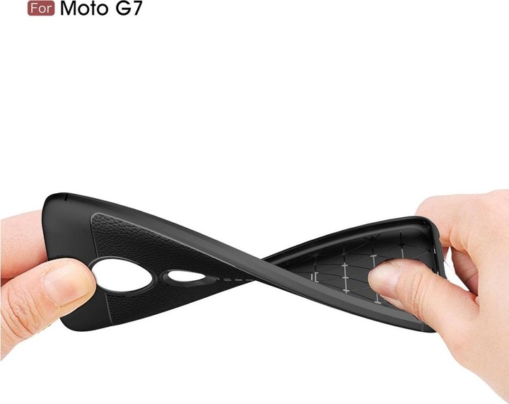Produktbild Screenguard Motorola Moto G7 Plus Hülle Leather Design TPU Cover (Motorola Moto G7 Plus)