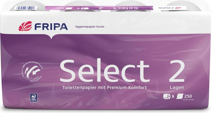 Actual product image Fripa Toilet paper Select Number of layers: 2-ply Material of toilet paper: Cellulose (8 pcs.)