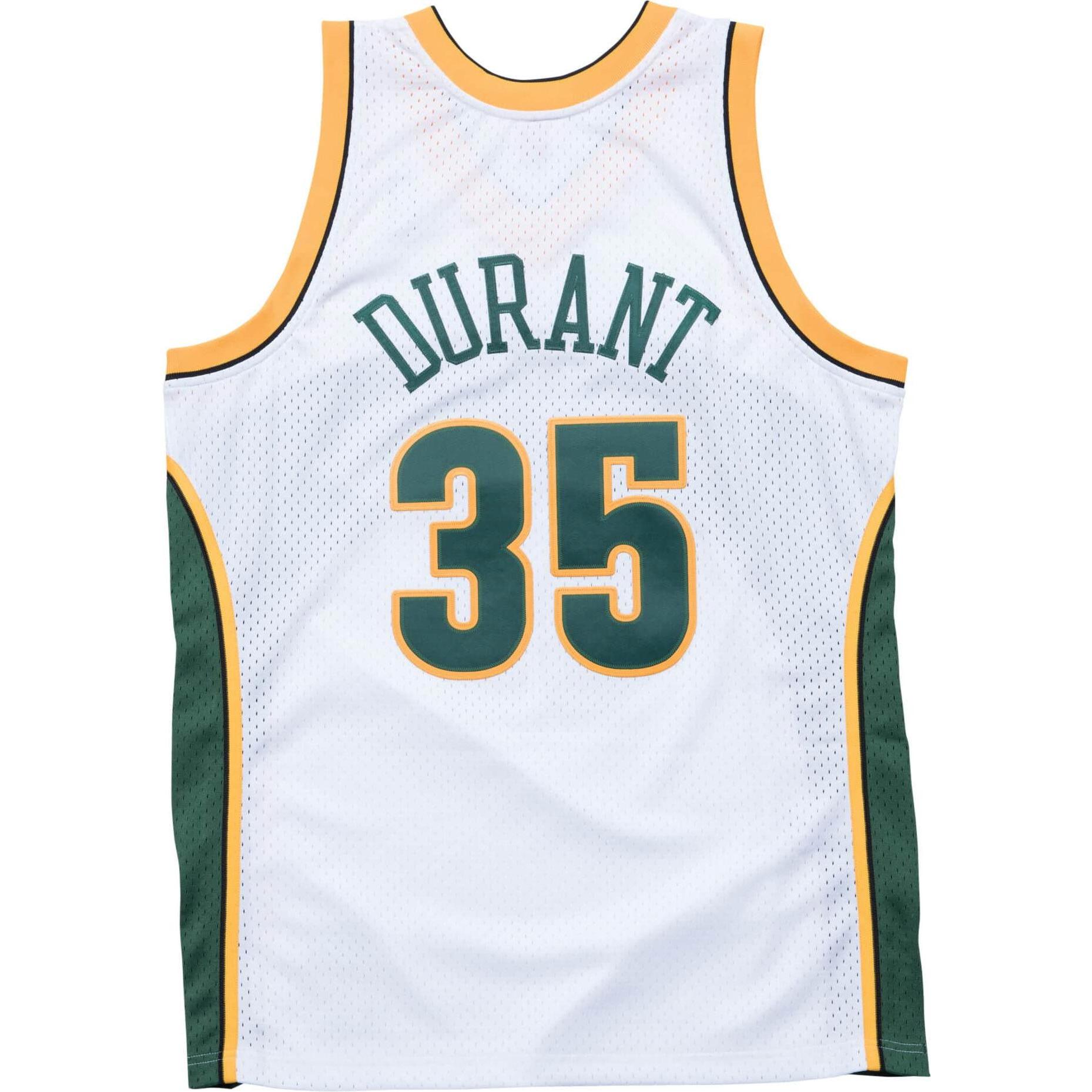 Thumbnail - Mitchell & Ness, Herren, Sportshirt, Swingman Jersey Seattle SuperSonics 07-08 Kevin Durant - XXL (XXL), Weiss, XXL