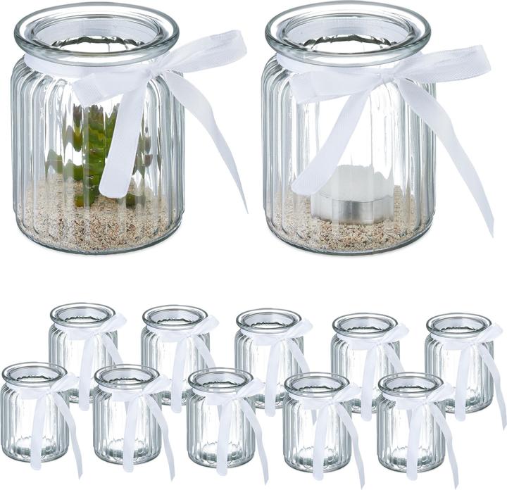 Image du produit Relaxdays Photophore (12 x, 7.5 x 7.5 x 9.5 cm)