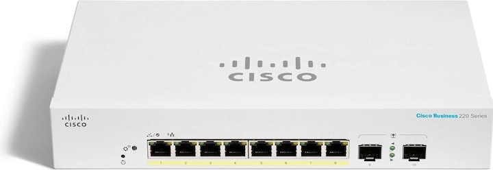 Immagine prodotto Cisco CBS220-8P (8/2 porte Gigabit, 65W PoE+) (10 Porti)