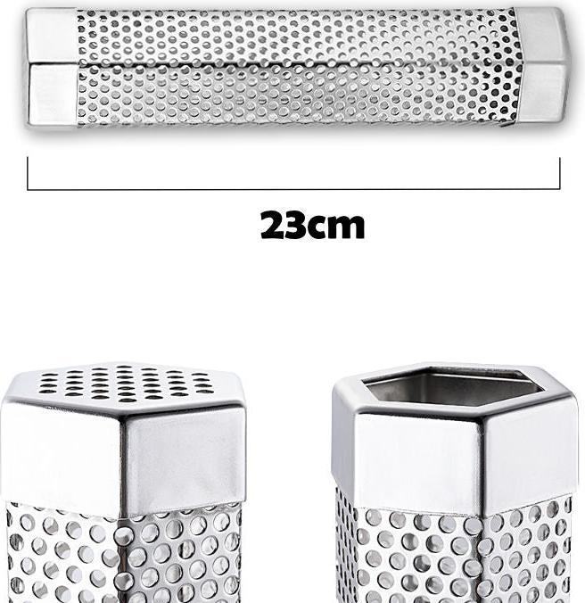 Immagine prodotto Hermex Tubo per affumicatore Tubo per affumicatura Tubo per BBQ Canale per affumicatura Asta per