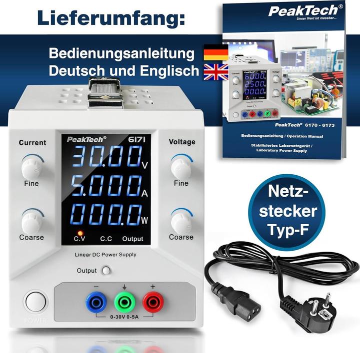 Actual product image Peaktech Laboratory Power Supply