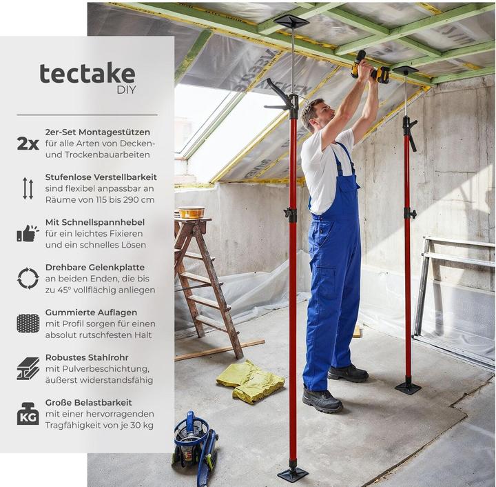Immagine prodotto tectake 2x puntello (2900 mm)