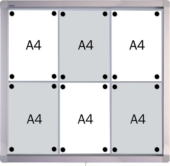 Produktbild Franken Schaukasten 75x70.4x4.5cm Aussenbereich magnetisch/beschreib.Fluegeltür