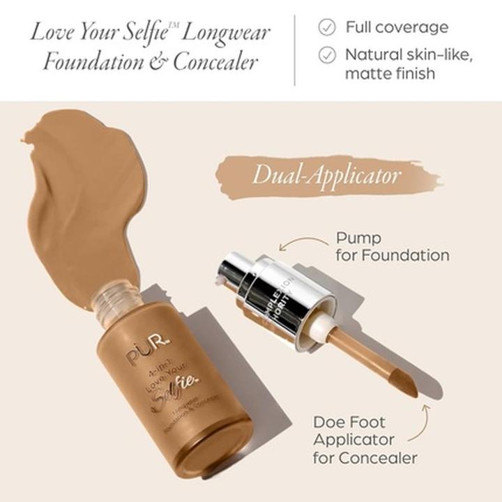 Produktbild Pür Minerals Pur Beauty 4-In-1 Love Your Selfie Foundation & Concealer - Longwear Full