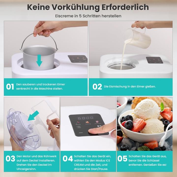 Produktbild Acmeenjoy Eismaschine mit Rezeptheft