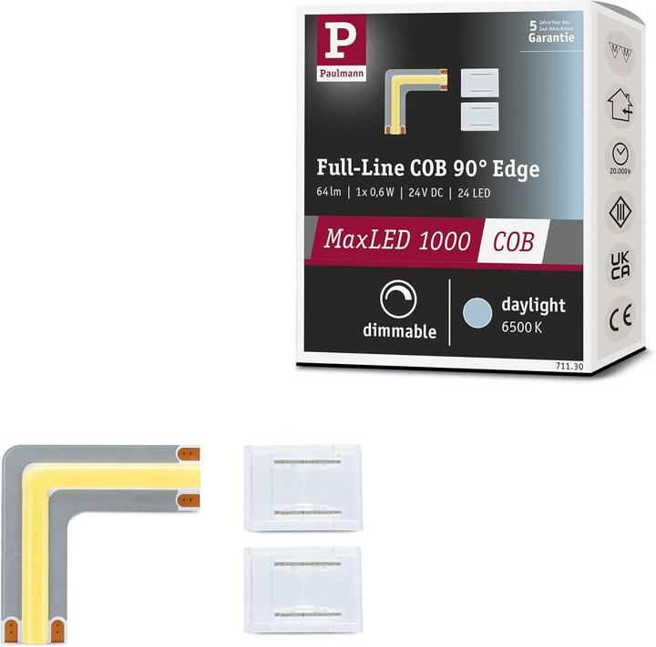 Produktbild Paulmann MaxLED 1000 Full-Line COB Stripe Ecke (Tageslicht, 3 cm, Indoor)