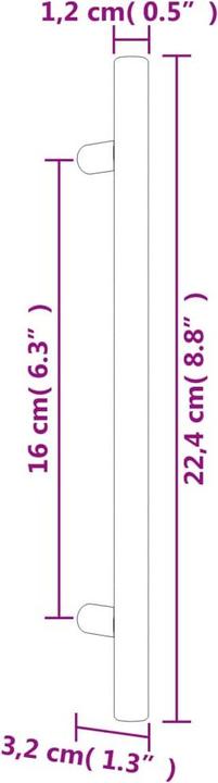 Immagine prodotto vidaXL Maniglie per mobili 10 pz. Golden 160 mm in acciaio inox, colore