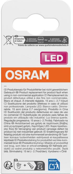 Actual product image Osram LED Superstar Classic P 40 Filament DIM 3.4W 827 Frosted B22d (B22d, 470 lm, 6 x)