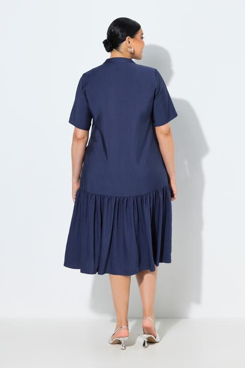 Actual product image Ulla Popken Flounce Panel Short Sleeve Dress (62)