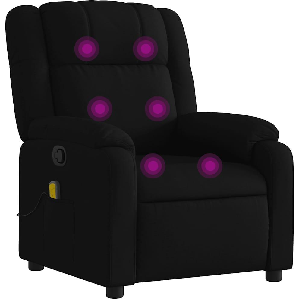Thumbnail - VidaXL, Massageliege + Massagesessel, Massagesessel Schwarz Stoff,Farbe: Schwarz,Material: Stoff