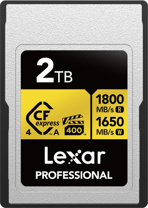 Produktbild Lexar CFexpress PRO Type A Gold 4.0 Series 2TB R1800/W1650MB/s - VPG400 (2000 GB, CFexpress, CFexpress Typ A)