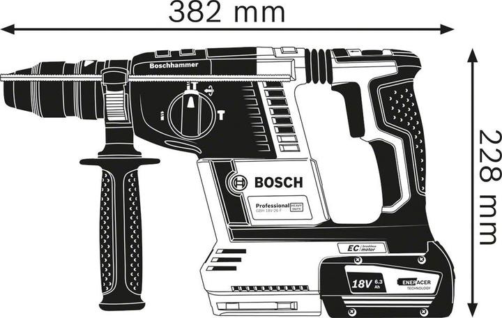 Actual product image Bosch Professional GBH 18V-26 F Cordless Hammer Drill (Rechargeable battery operated)