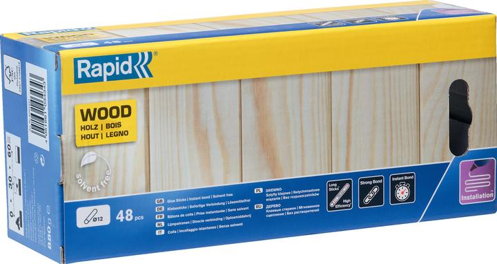 Image du produit Rapid Bâtons de colle en bois Ø12x190mm 48 pièces