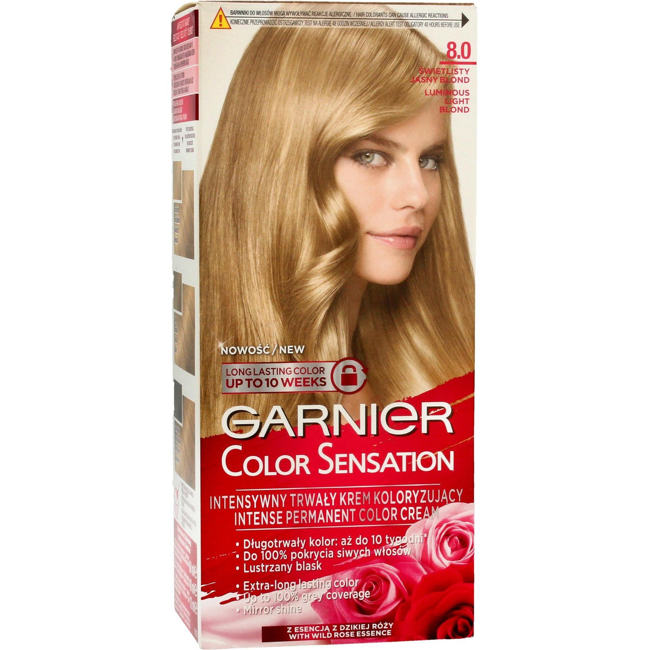 Garnier, Haarkleur, Colour Sensation Haarverf 8.0 Lichtgevend Helderond (8,0 Helder Blond)