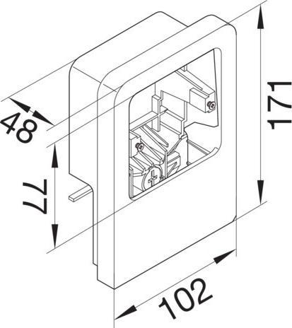 Actual product image Hager TEH SL20055911D1 Appliance rack empty SL20055 decor alu (Duct, 2 cm)