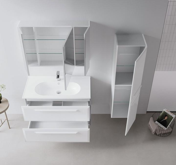 Produktbild Homitis Nuvola 100 v2 Bathroom Cabinet With Sink & Mirror Set (2 Pieces)
