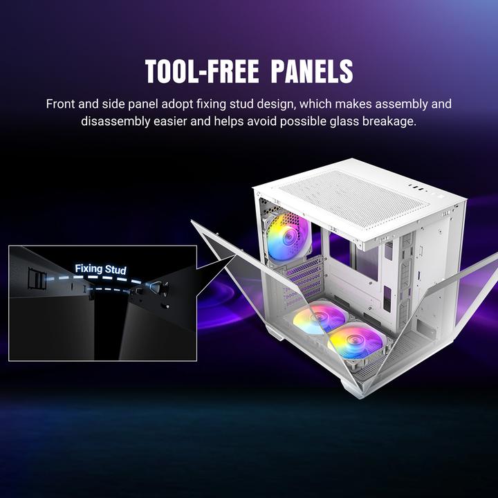 Immagine prodotto Antec Geh CX60M ARGB B White Mini Tower weiss retail (mATX, Mini-ITX)