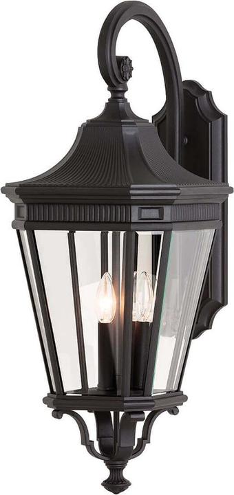 Elstead Lighting Cotswold Lane Aussen-Wandleuchte E14 3-fach Schwarz IP44