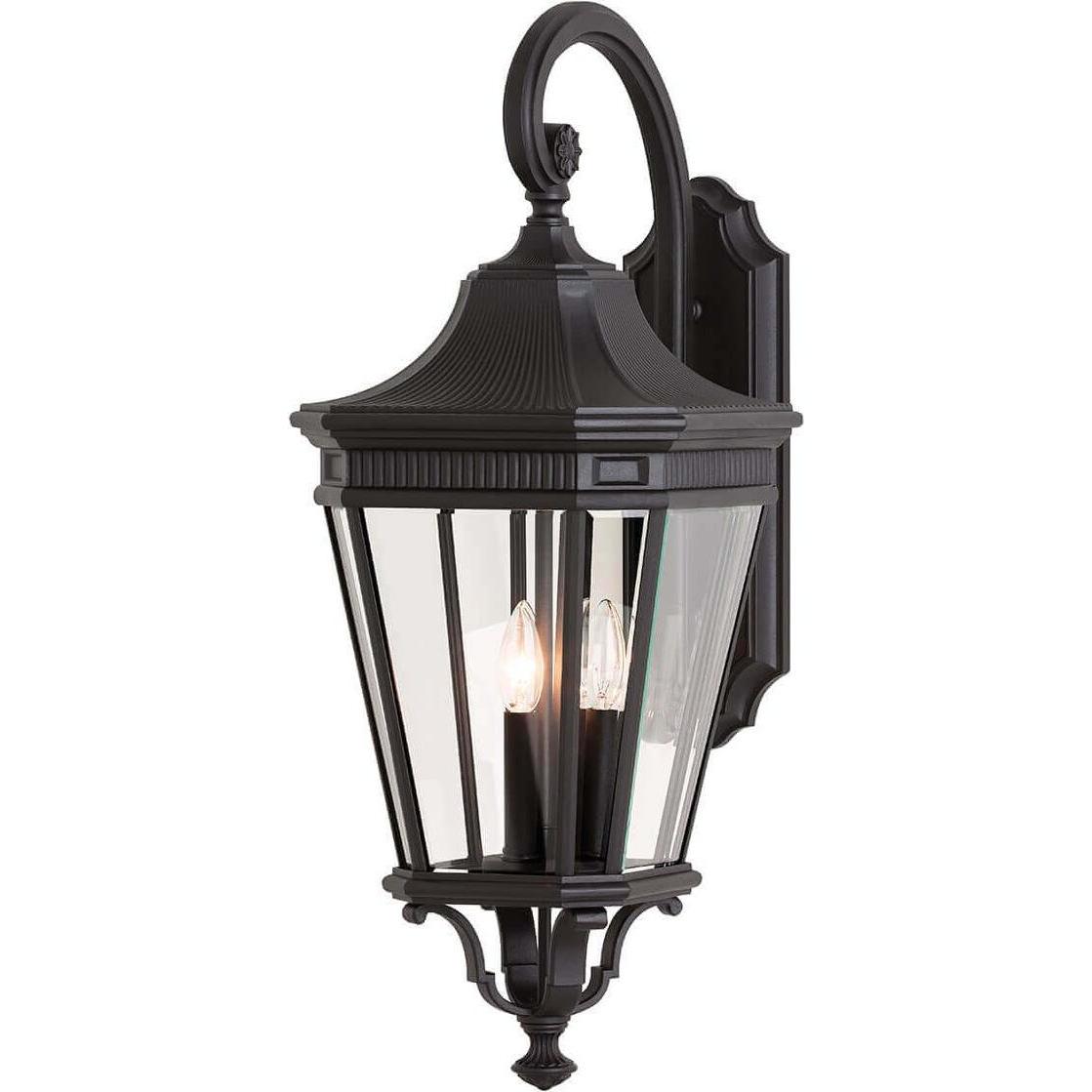 Thumbnail - Elstead Lighting, Fassadenbeleuchtung, Cotswold Lane Aussen-Wandleuchte E14 3-fach Schwarz IP44 (E14, IP44)