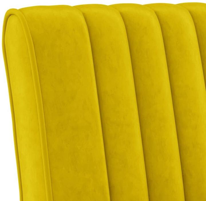 Actual product image vidaXL Polsterstuhl Gelb Samt