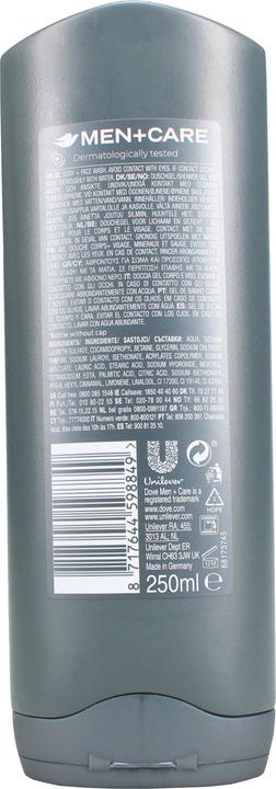 Produktbild Dove Men + Care Micro Moisture Body And Face Wash - 250ML (250 ml)