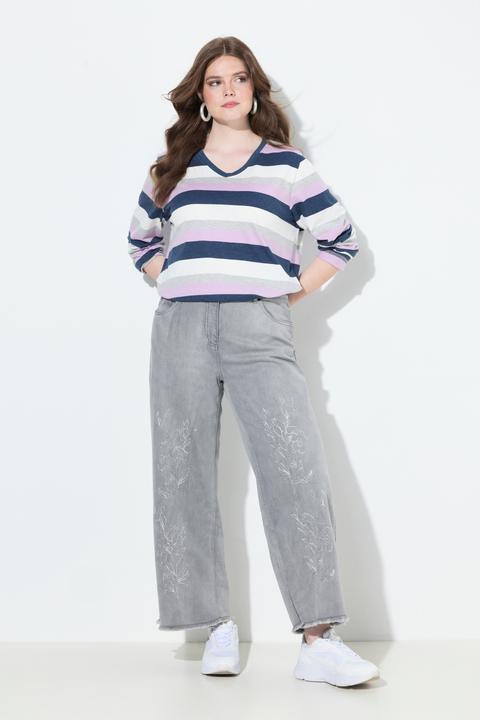 Produktbild Ulla Popken Jeans Mary, Stickerei, Fransensaum, Stretchdenim (58)
